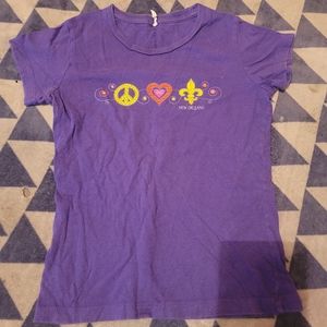 Girl's Purple, Short Sleeve Shirt